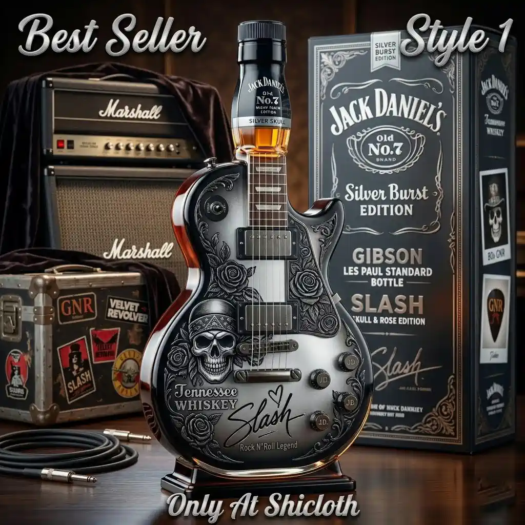 🎸 Electric Guitar Shaped Whiskey Glass Bottle