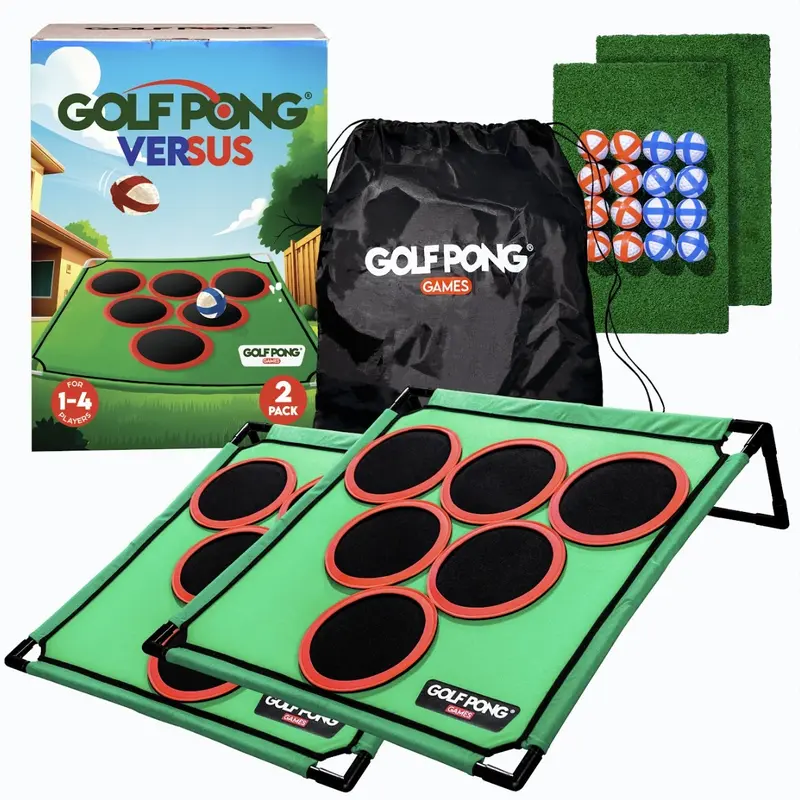 ⛳🏓 Golf Pong Game Set - Indoor & Outdoor Adult Party Game | Portable Golf-Beer Pong Fusion
