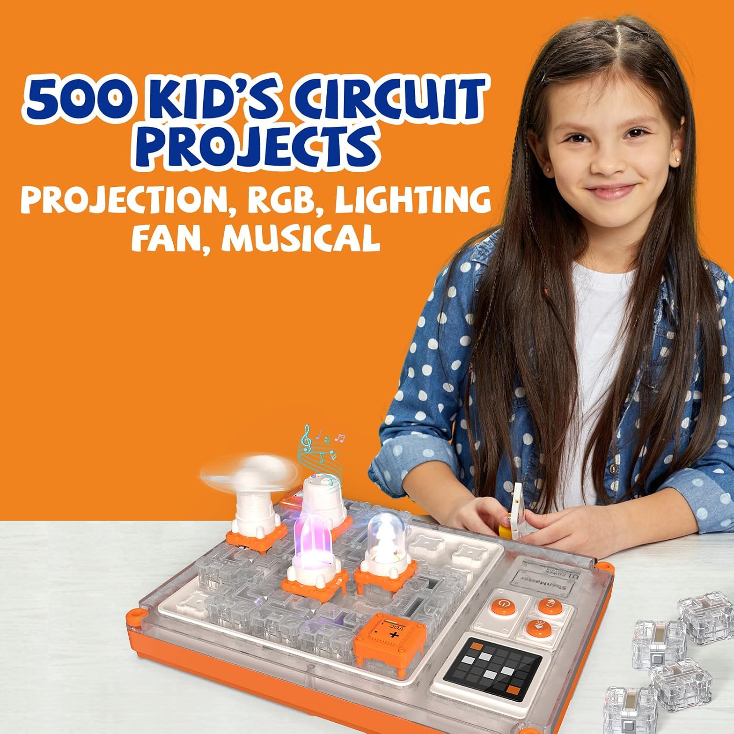 🔬 Kids Electronic Learning Kit - 500+ Circuit Experiments Rechargeable Set | Safe Low-Voltage Science Toy for Home & School