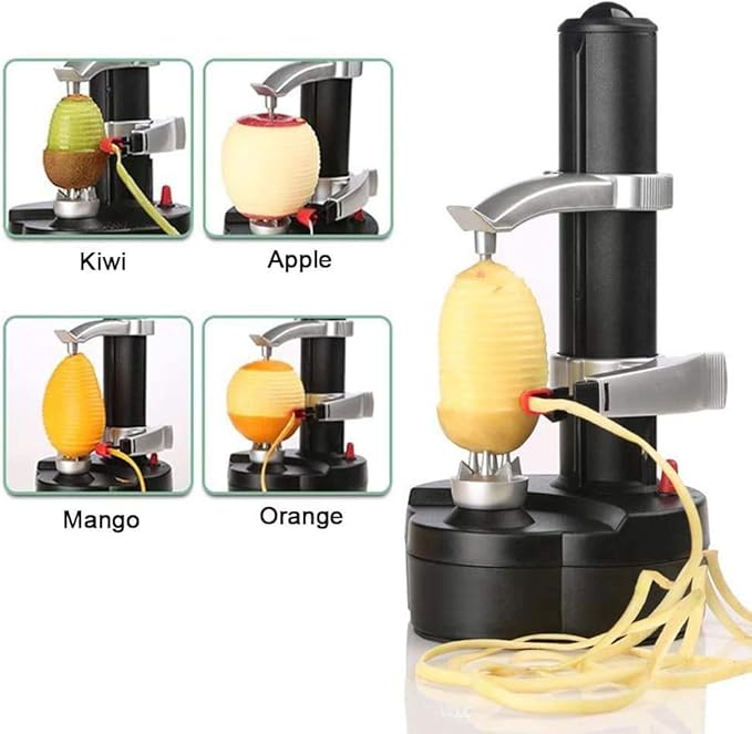 🥔 Electric Potato Peeler | 2-in-1 Automatic Fruit & Vegetable Peeler with Garlic Peeling Function