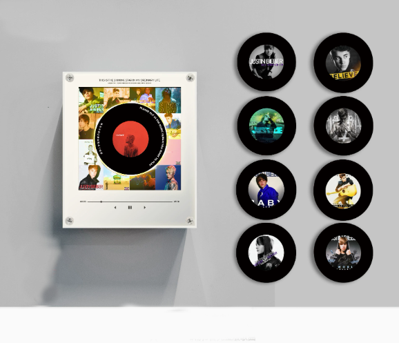 🧲 Magnetic Fridge Night Light | NFC Induction Acrylic Decor with Auto Music Playback