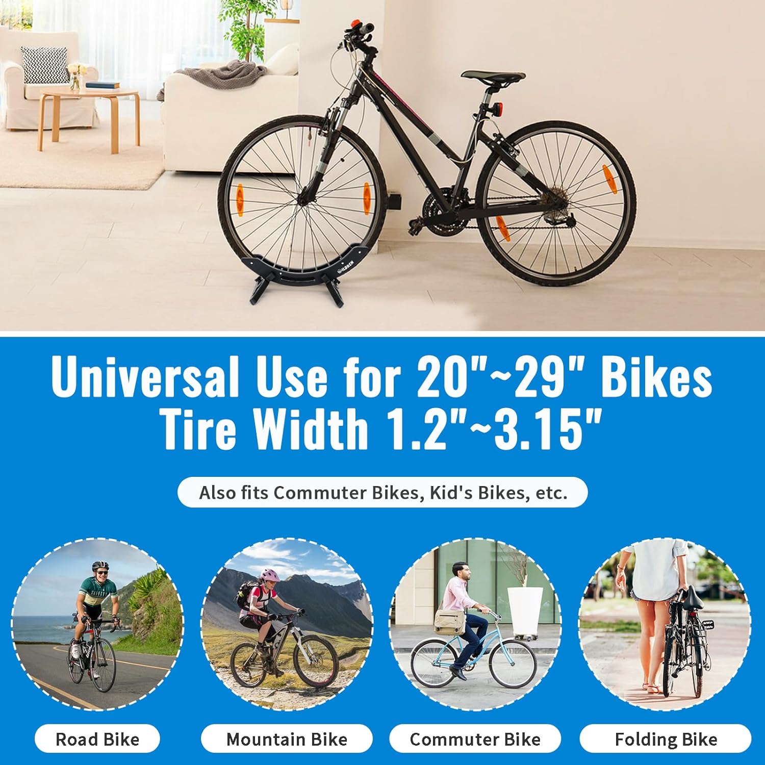 🚲 Freestanding Bike Storage Rack | Adjustable Indoor & Outdoor Bicycle Parking Stand