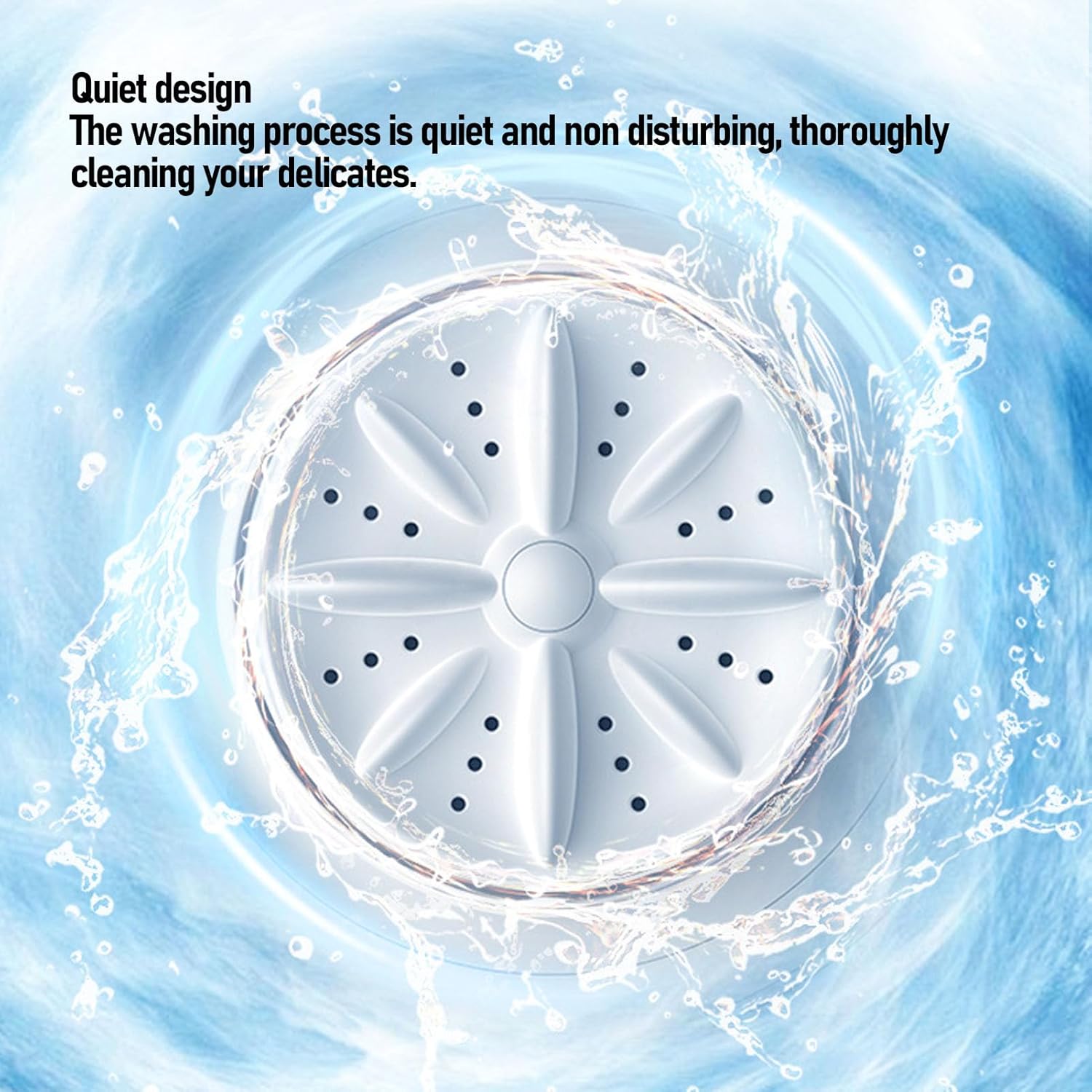 🔇 Compact Mini Washing Machine - Quiet, Powerful & Portable 10W for Travel & Daily Use