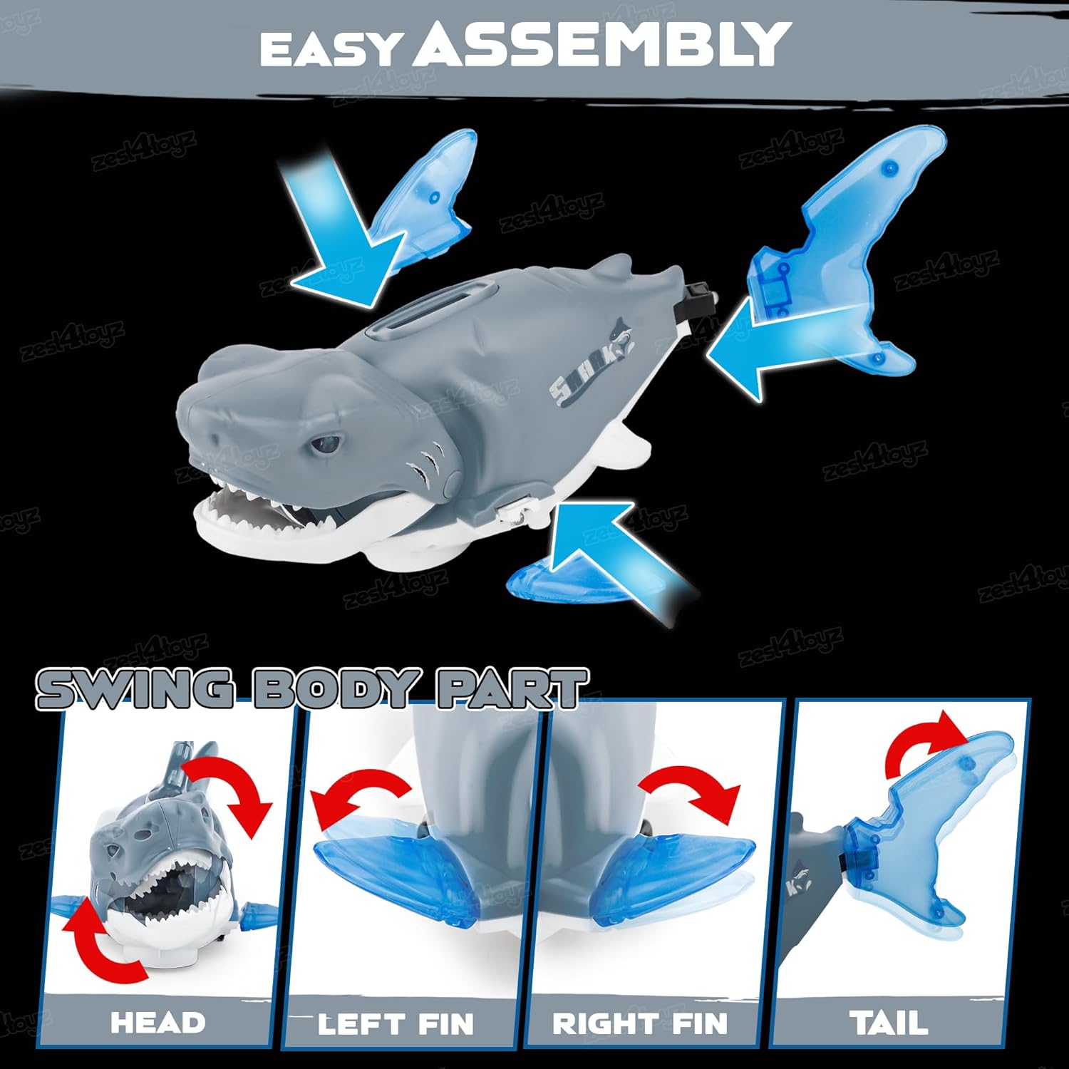 🦈 Musical Shark Toy with Lights & Projection