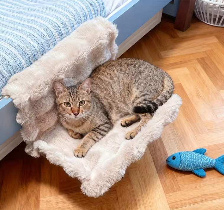 🐱 Cat Window Hammock | Soft Plush Pet Bed, No-Drill Universal Hanging Bed
