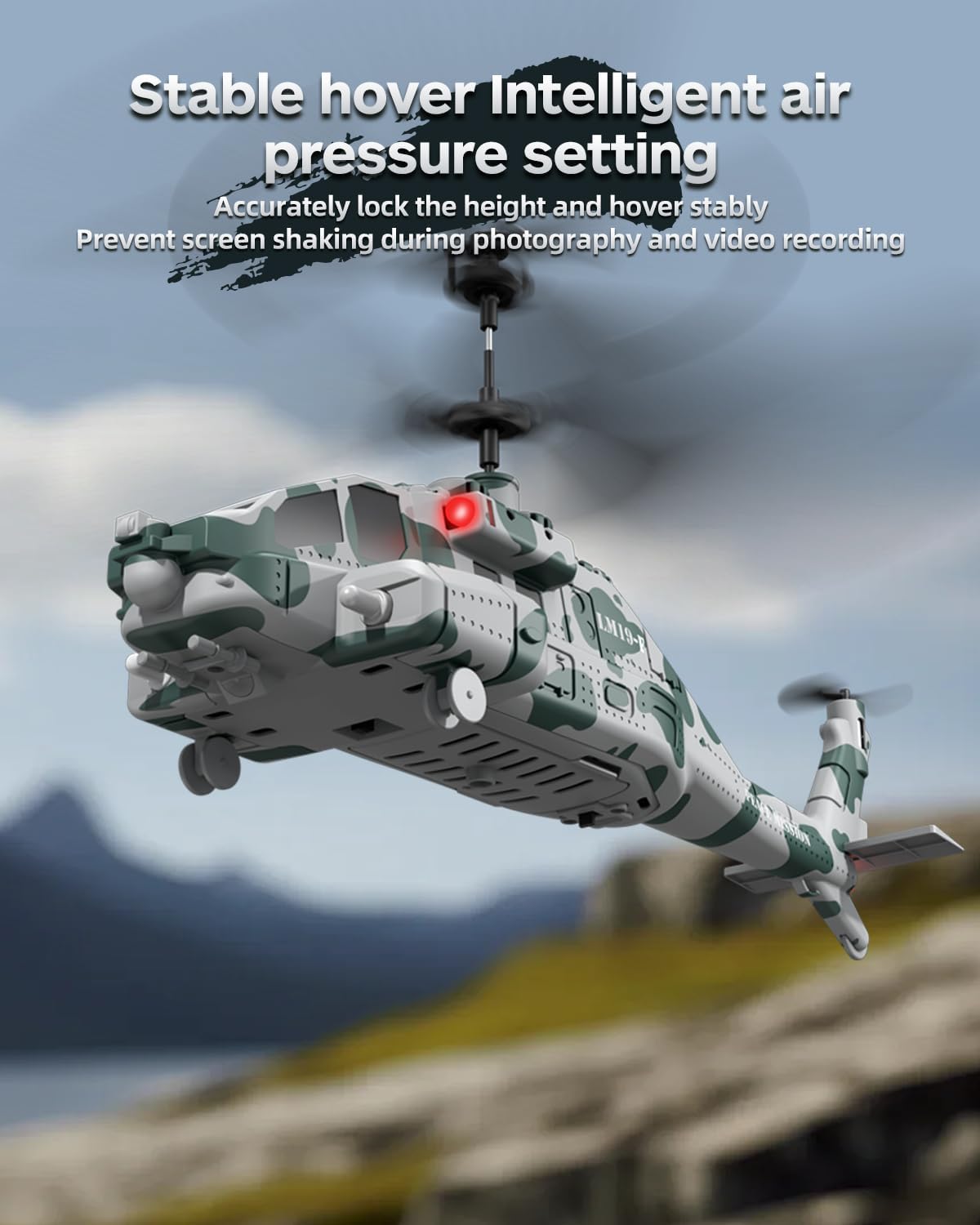 🚁 2.4GHz Military RC Helicopter with 10 Missiles | Altitude Hold, One Key Takeoff & LED Light