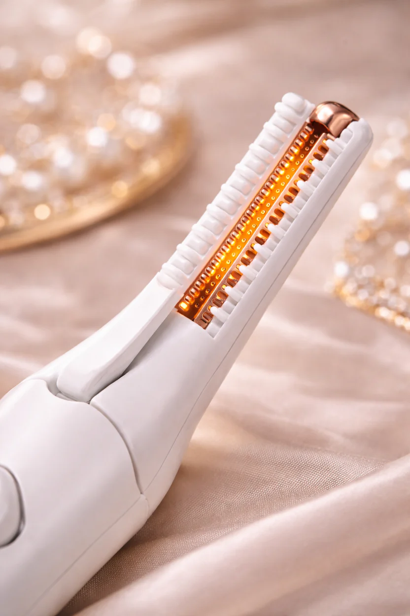 👁️ Heated Eyelash Curler | USB Rechargeable 3-Temp Adjustable Electric Curler