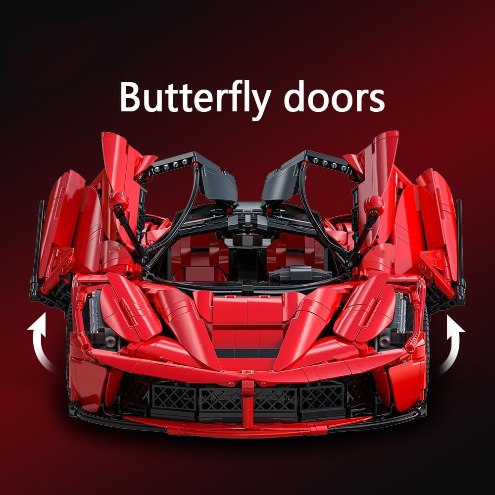 🏎️ 1:8 Scale Supercar Building Kit | Collectible Model Car Set 🧱