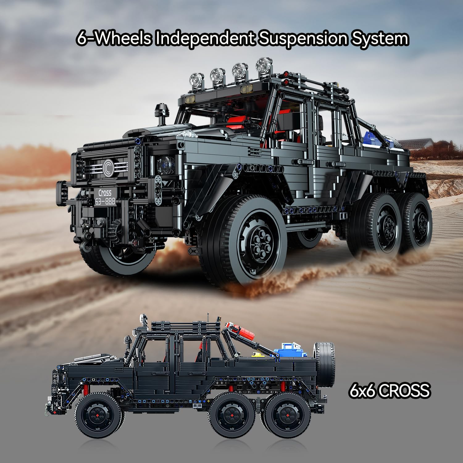 🏎️Dark Warrior Big G Assembled Off-Road Vehicle - Model Puzzle Toy 🧩