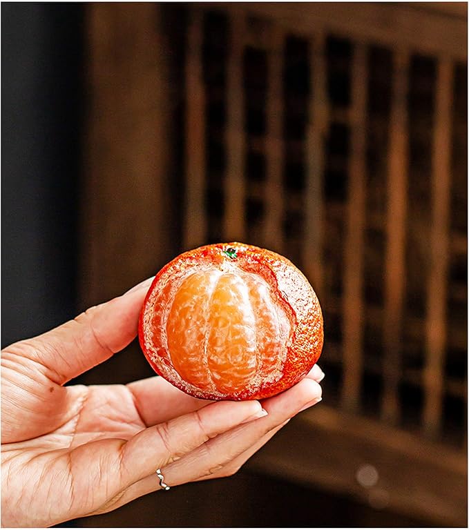🍊 Color-Changing Orange Tea Pet | Tea Ceremony Art Decor & Gift Set