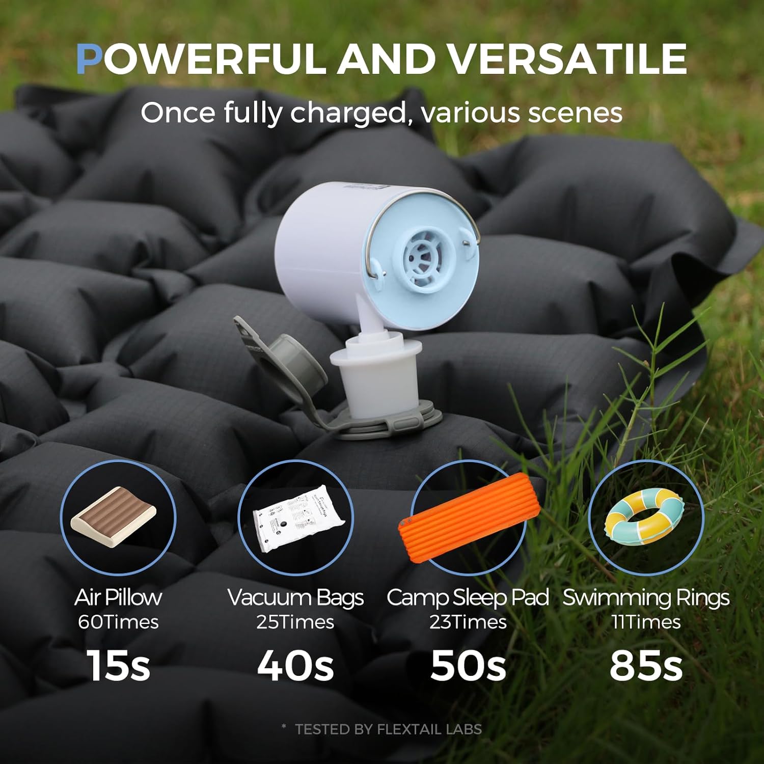 🪺 Mini Rechargeable Electric Air Pump | Portable Fast Inflator Deflator  |  Take a camping lantern.