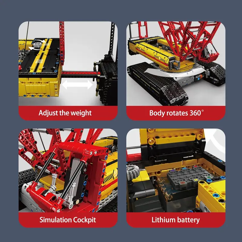 🧩 Tech Crawler Crane Building Block Set | RC Engineering Construction Toy