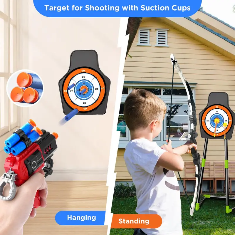🏹 2-Pack Light-Up Bow and Arrow Toy Set - Kids Archery Set