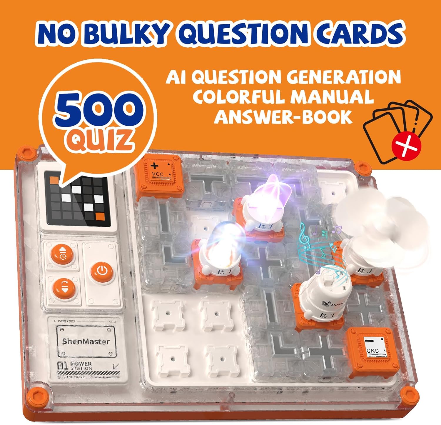 🔬 Kids Electronic Learning Kit - 500+ Circuit Experiments Rechargeable Set | Safe Low-Voltage Science Toy for Home & School
