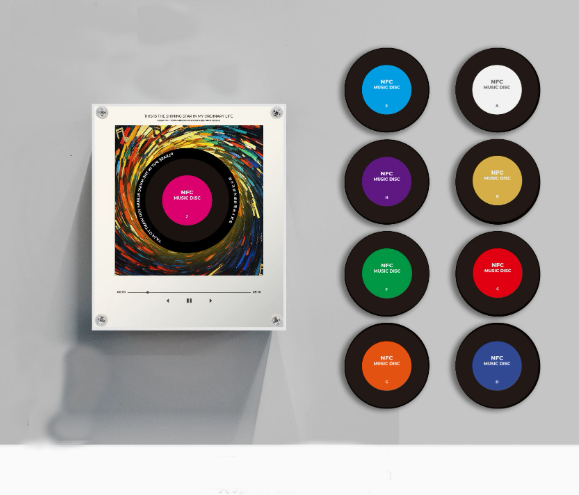 🧲 Magnetic Fridge Night Light | NFC Induction Acrylic Decor with Auto Music Playback