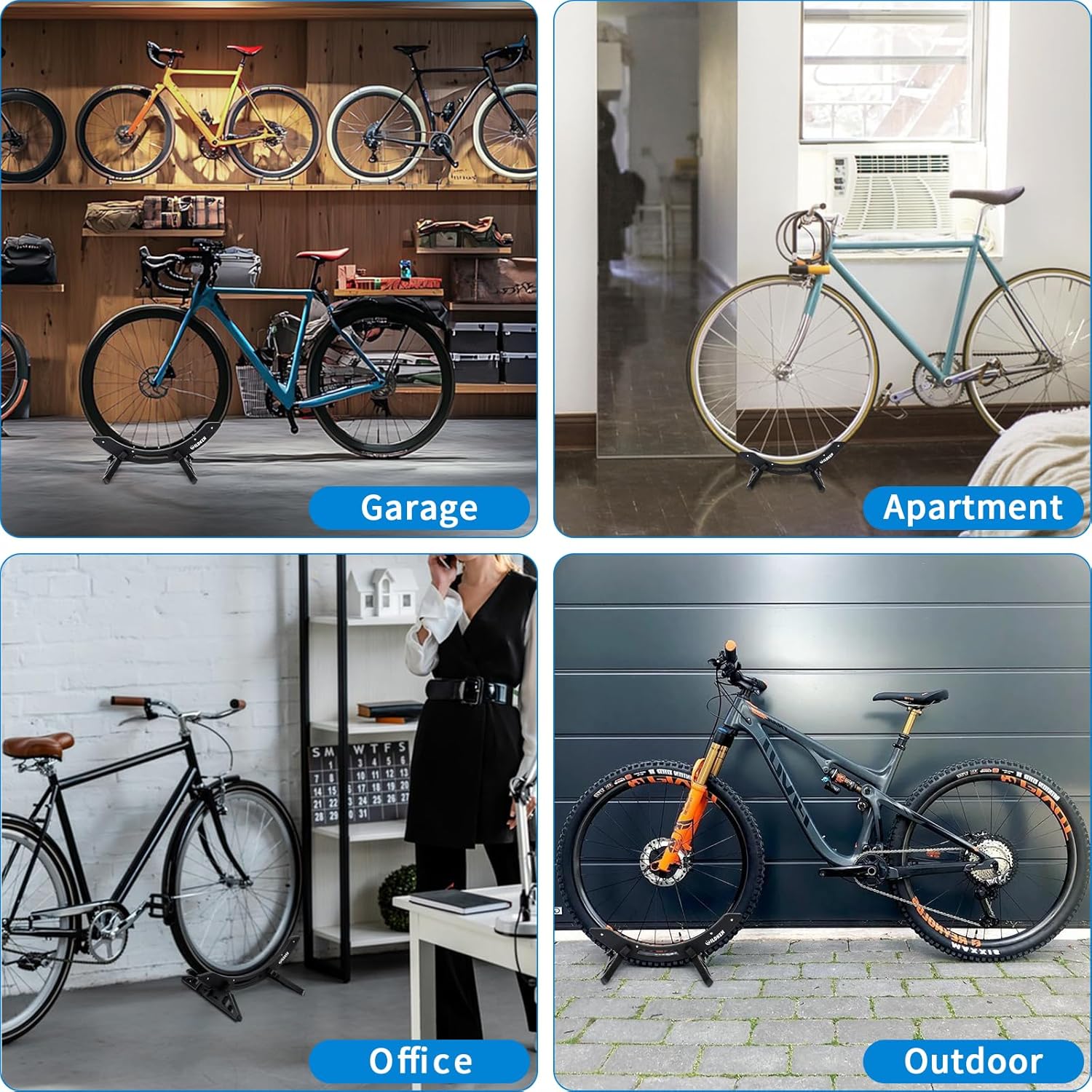 🚲 Freestanding Bike Storage Rack | Adjustable Indoor & Outdoor Bicycle Parking Stand