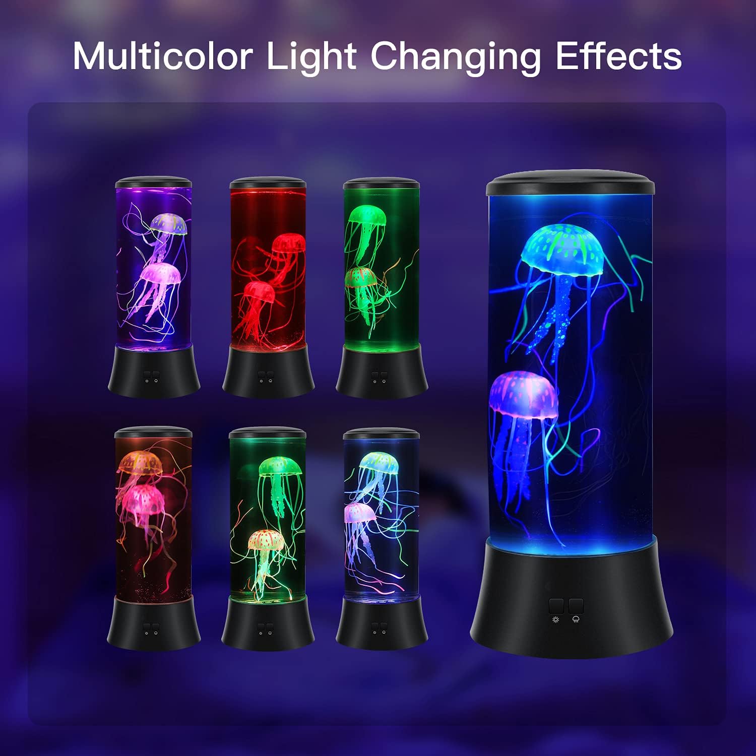 🪼 Floating Jellyfish Lamp | Automatic Color Changing LED Night Light, Ultra-Quiet Water Pump, Home Mood Decor & Holiday Gift