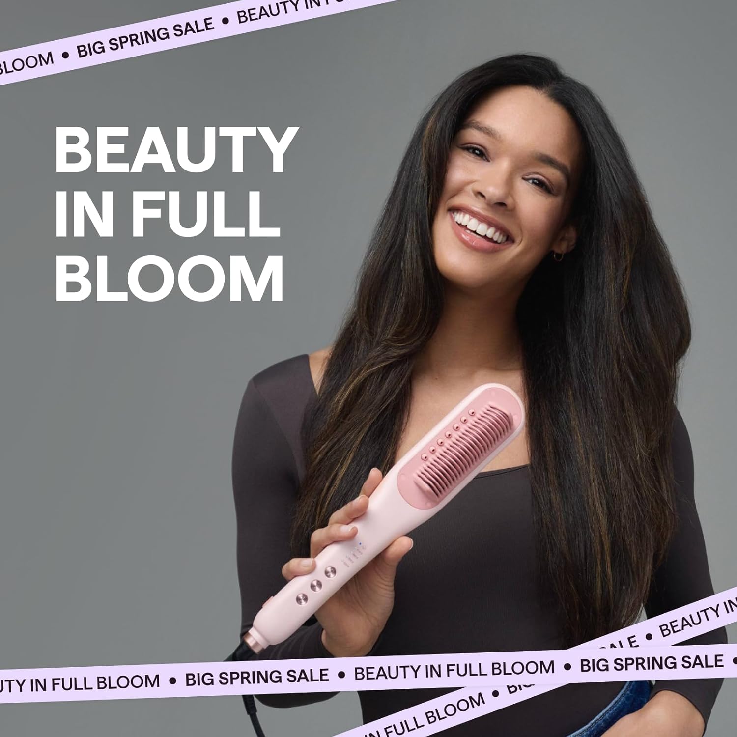 💇‍♀️ 3-in-1 Steam Hair Straightener Brush | Hydrating Anti-Frizz Straightening Comb