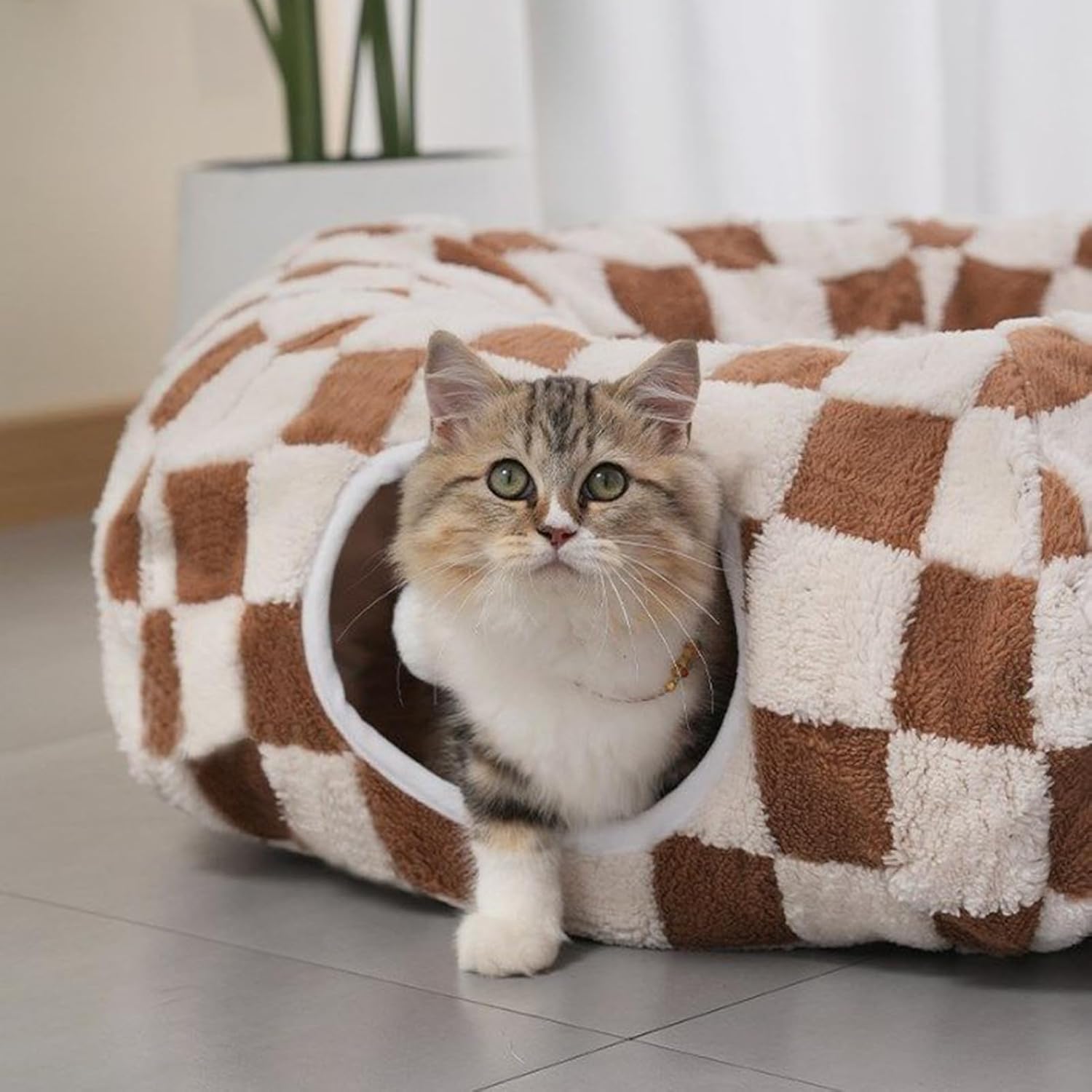 🐾 Detachable Pet Tunnel Bed | Soft Donut Play & Rest Bed for Small Pets