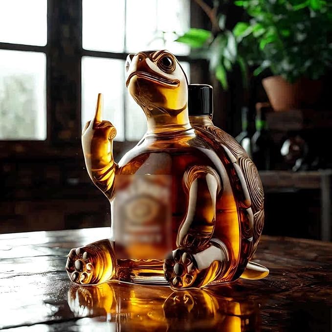 🐢 Turtle Shaped Whiskey Decanter | Creative Crystal Glass Wine Bottle Decor