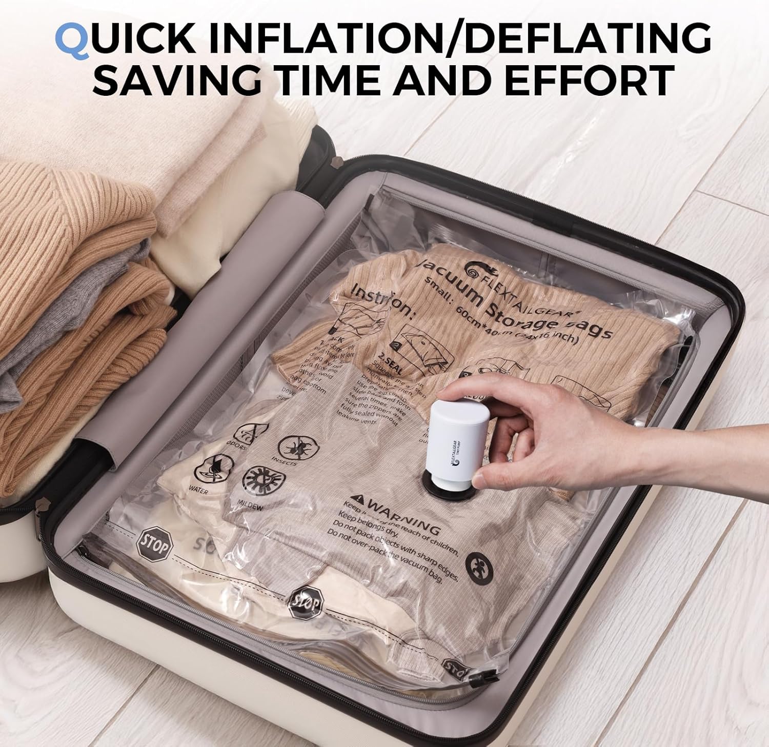 🪺 Mini Rechargeable Electric Air Pump | Portable Fast Inflator Deflator  |  Take a camping lantern.