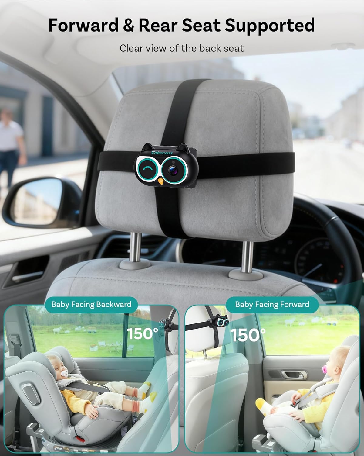 Car Baby Monitor Camera with Wireless CarPlay Adapter 📹👶