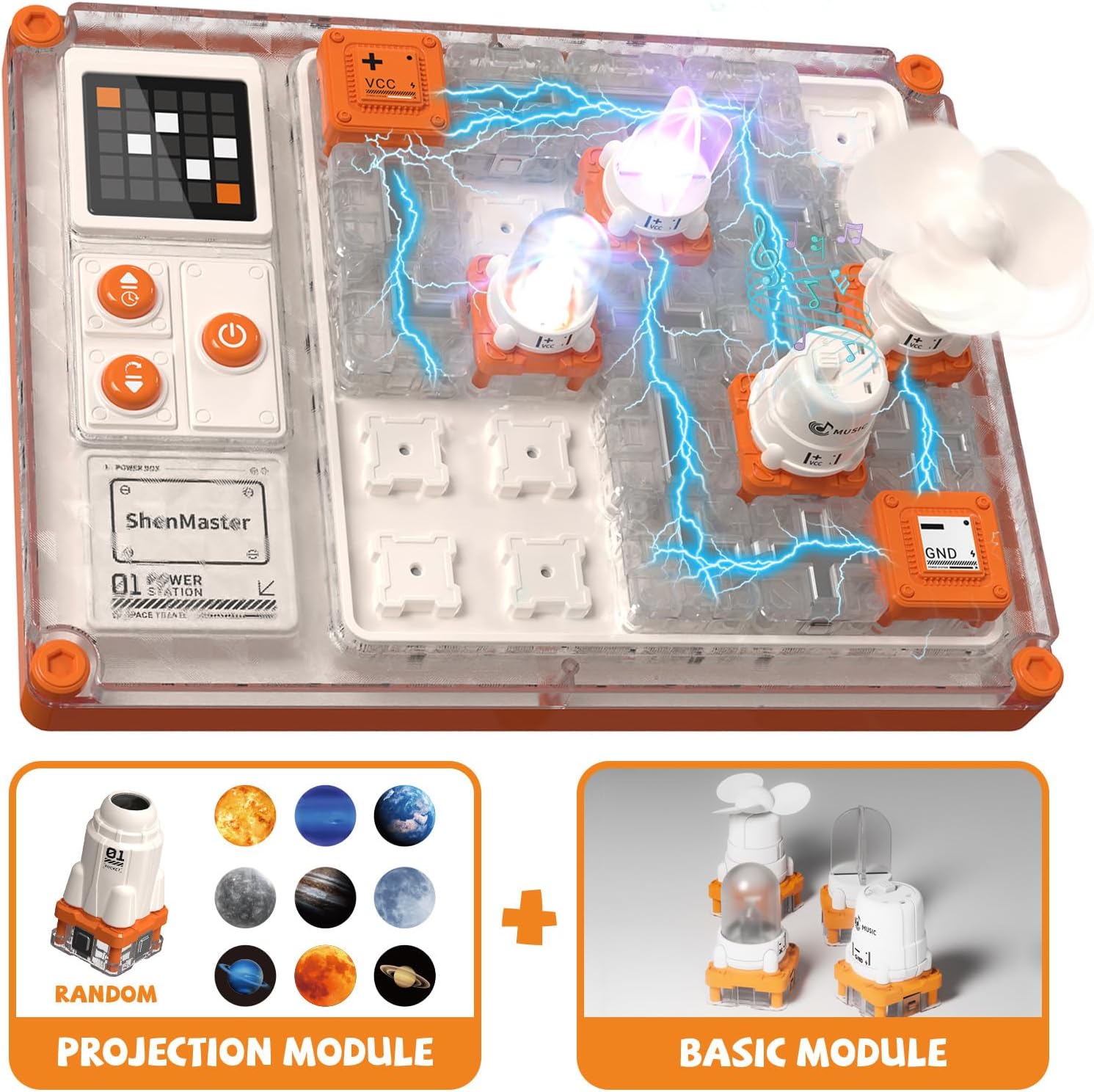 🔬 Kids Electronic Learning Kit - 500+ Circuit Experiments Rechargeable Set | Safe Low-Voltage Science Toy for Home & School