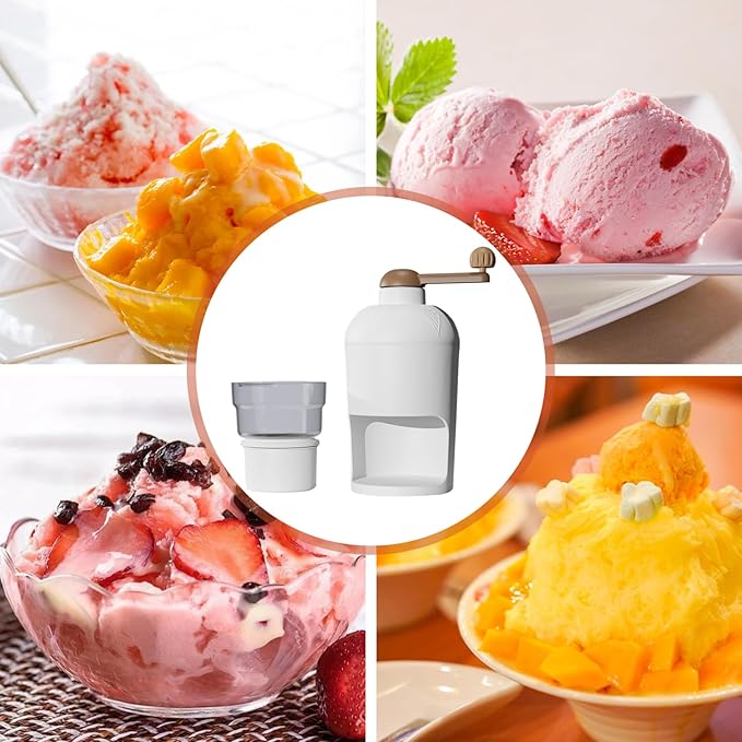 ❄️ Manual Ice Shaver Machine - Portable Snow Cone Maker with Ice Cube Tray & Bowl | Slushies & Cocktails