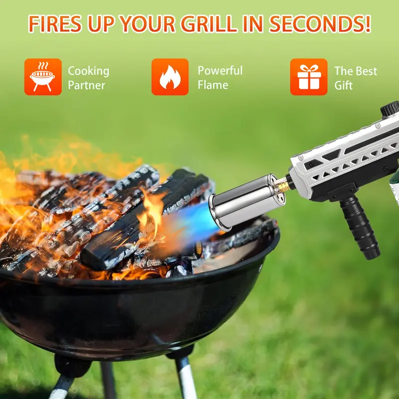 🔥 Propane Torch - Father's Day Gift | Multi-Purpose Outdoor Cooking Torch for Grilling & Fire Starting