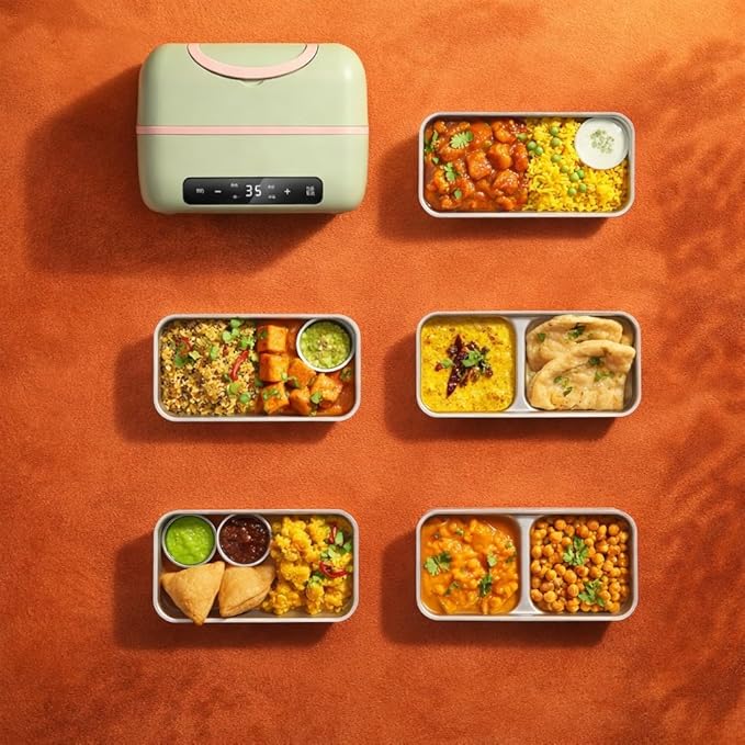 🟢 Electric Heating Lunch Box | Leakproof Insulated Food Warmer for Office/School/Picnic