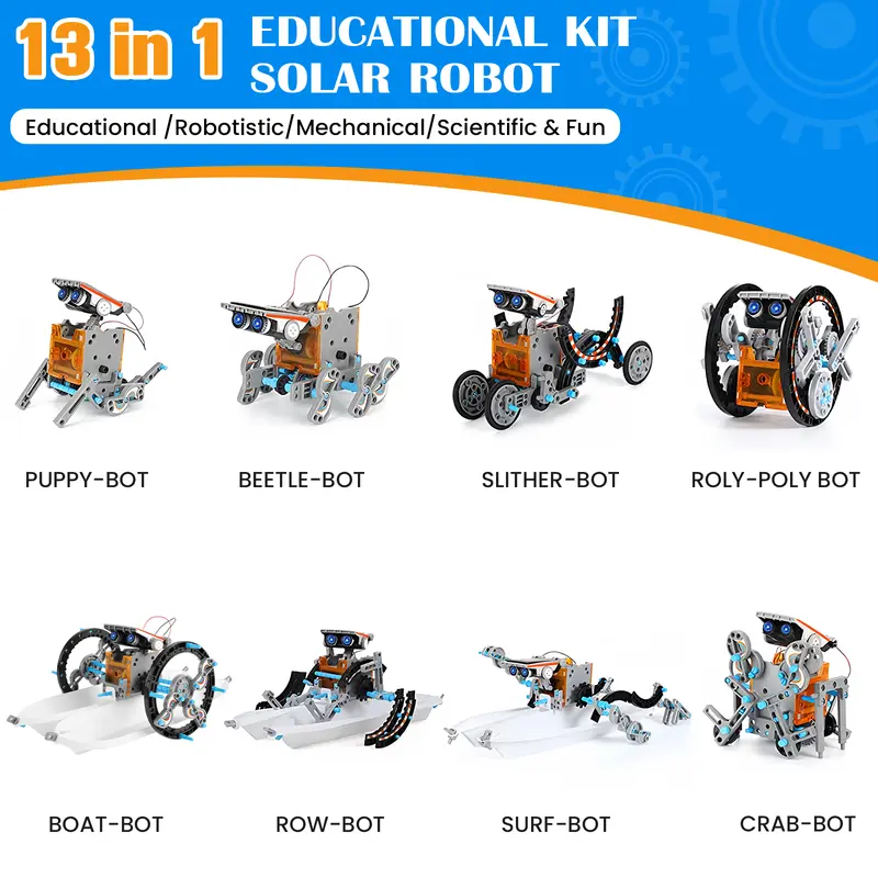 ☀️ 13-in-1 Solar Robot Building Kit | Educational Toy for Kids 8-12