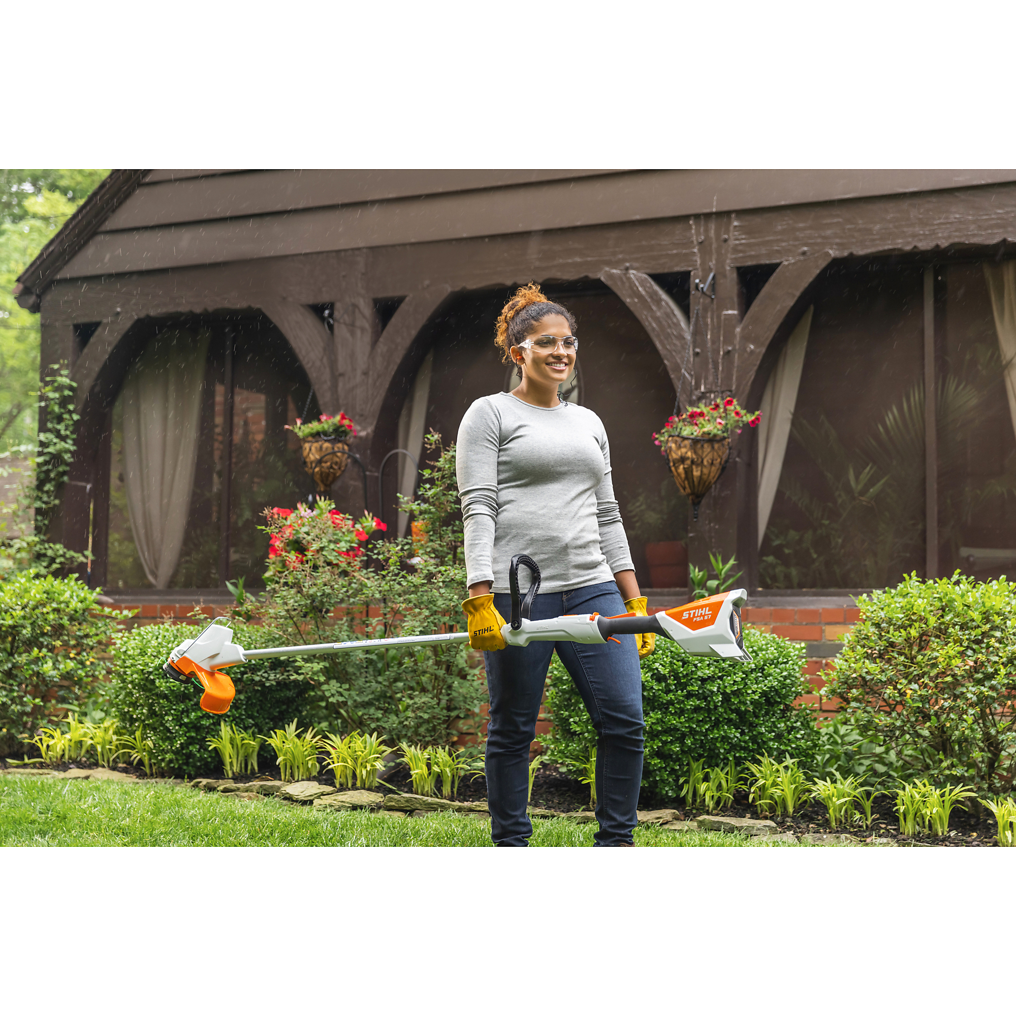 🌿 Battery-Powered Retractable Straight Shaft String Trimmer Kit - Adjustable Height for All Users