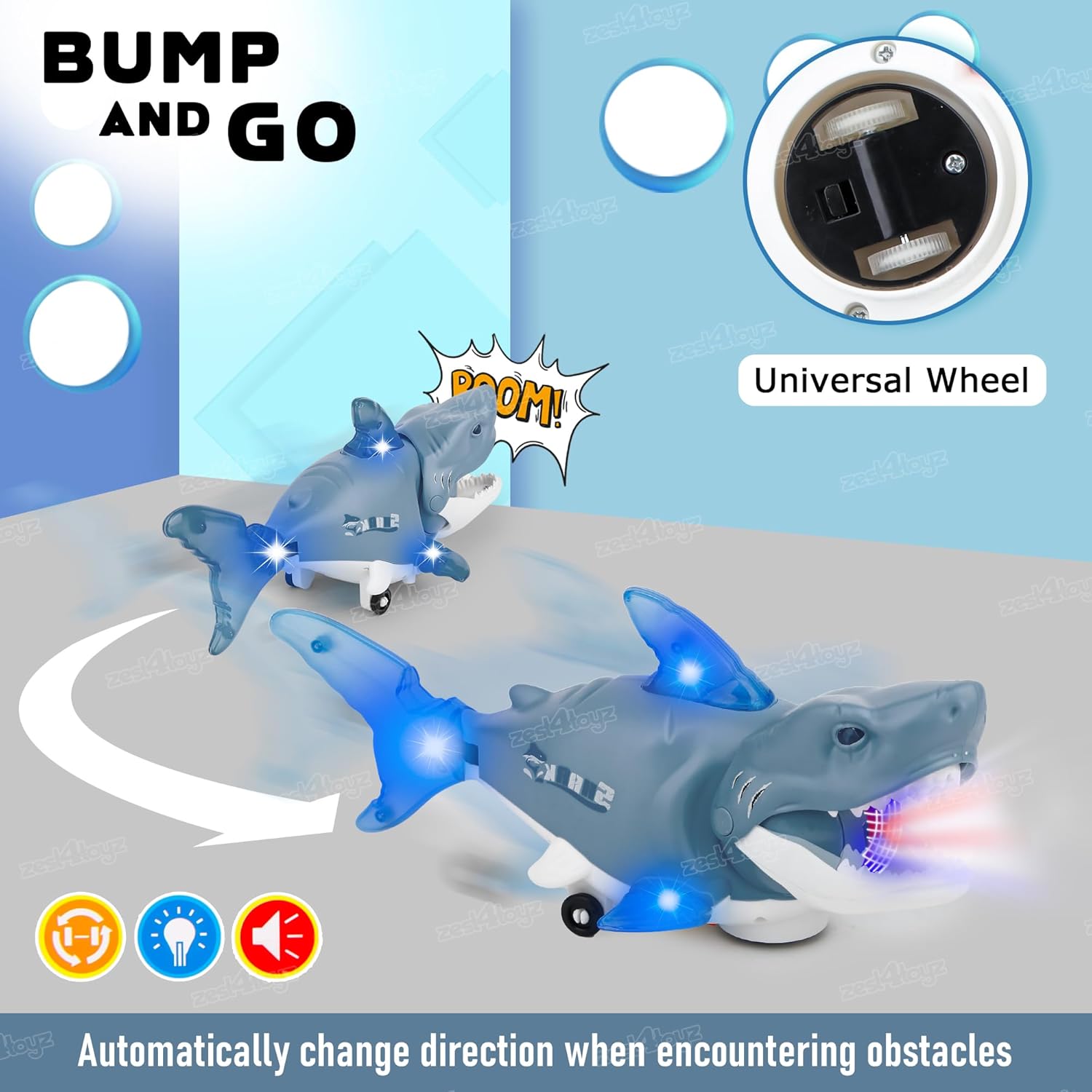 🦈 Musical Shark Toy with Lights & Projection