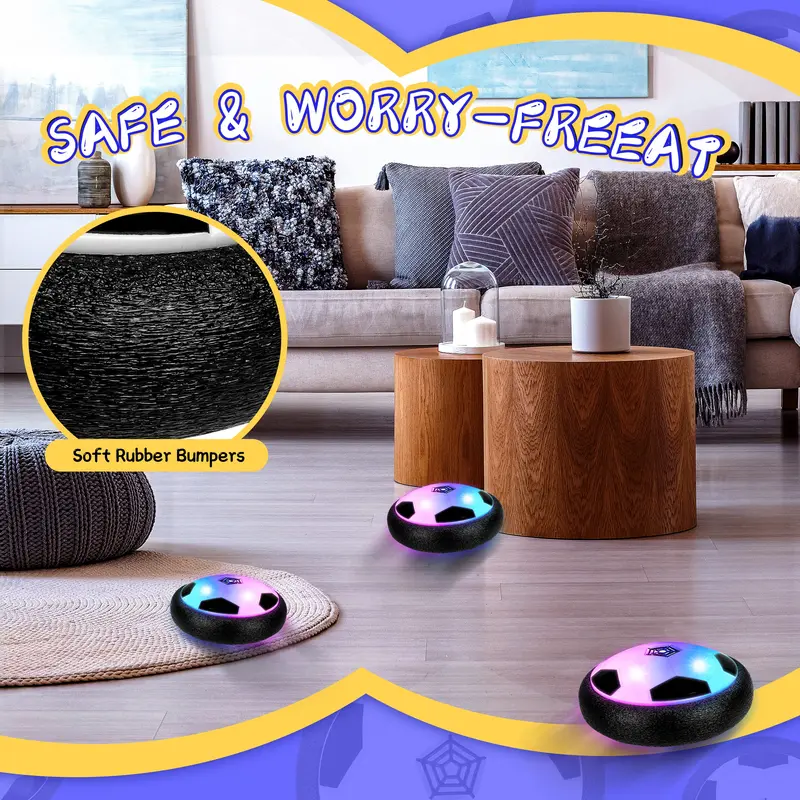 ⚽  Indoor Floating Soccer Game | LED Light Up Floating Balls for Kids 3-12