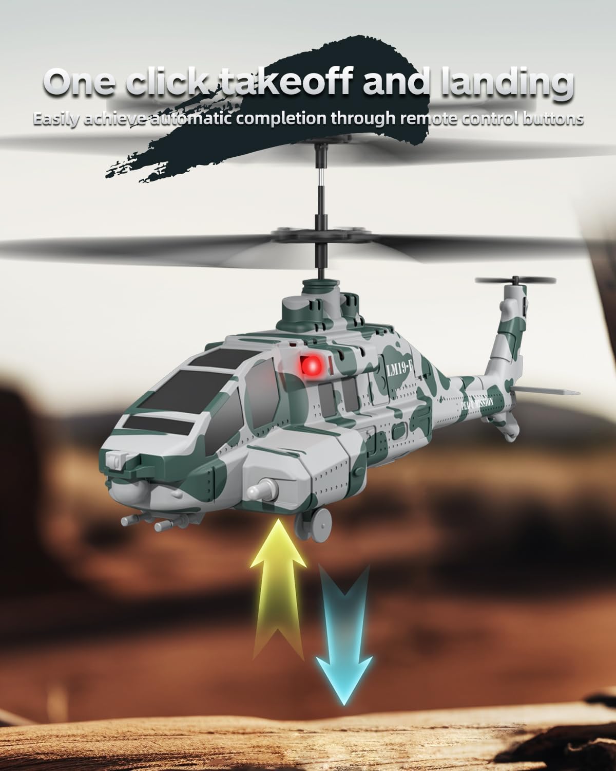 🚁 2.4GHz Military RC Helicopter with 10 Missiles | Altitude Hold, One Key Takeoff & LED Light
