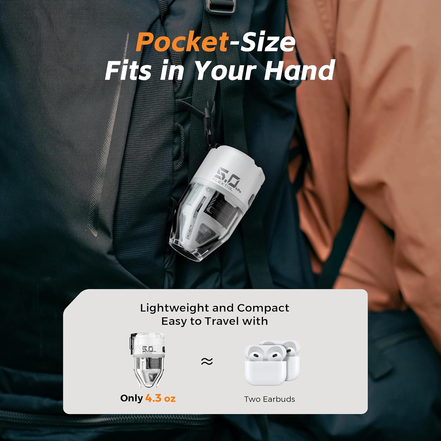 ⛺ Portable Rechargeable Air Pump with Camping Light | 5KPA Fast Inflator Deflator