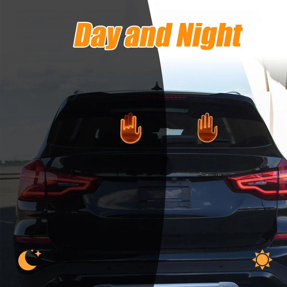 ✋ Car Remote Gesture Finger Light | Cool LED Hand Signal Car Warning Light