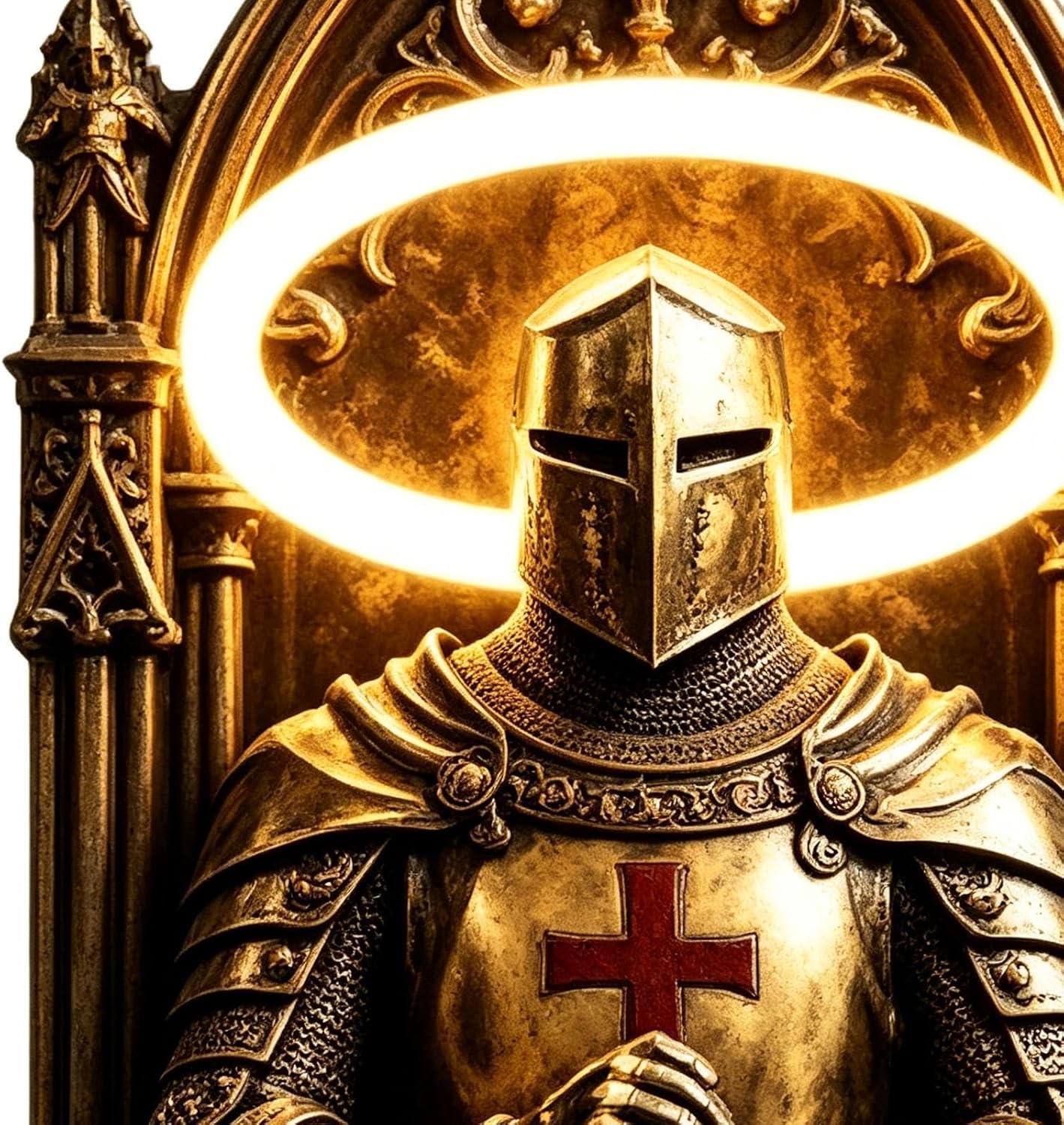 🛡️ Resin Knight Wall Lamp | Medieval Armor Gothic Decor Light