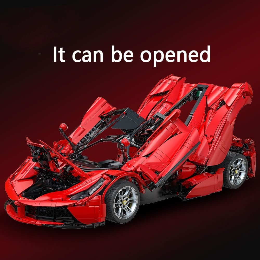🏎️ 1:8 Scale Supercar Building Kit | Collectible Model Car Set 🧱
