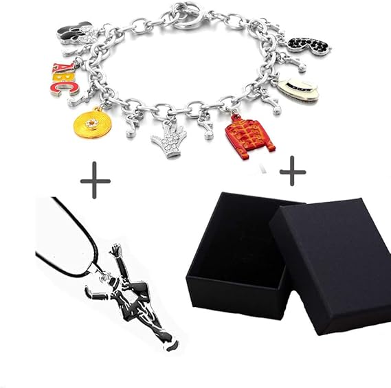 ⭐ MJ Memorial Bracelet & Classic Necklace Set | Punk Style Jewelry Collection for MJ Fans