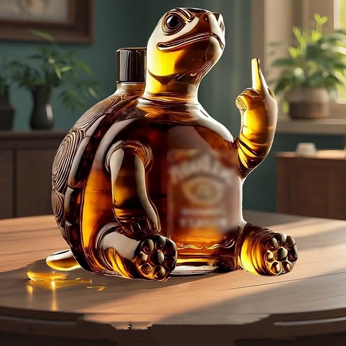 🐢 Turtle Shaped Whiskey Decanter | Creative Crystal Glass Wine Bottle Decor