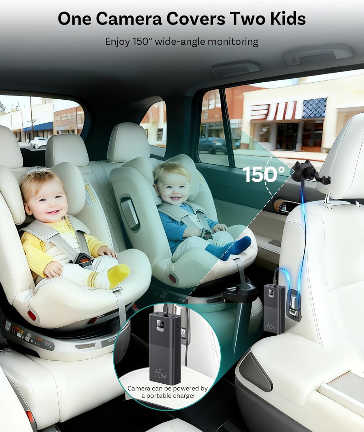 Car Baby Monitor Camera with Wireless CarPlay Adapter 📹👶