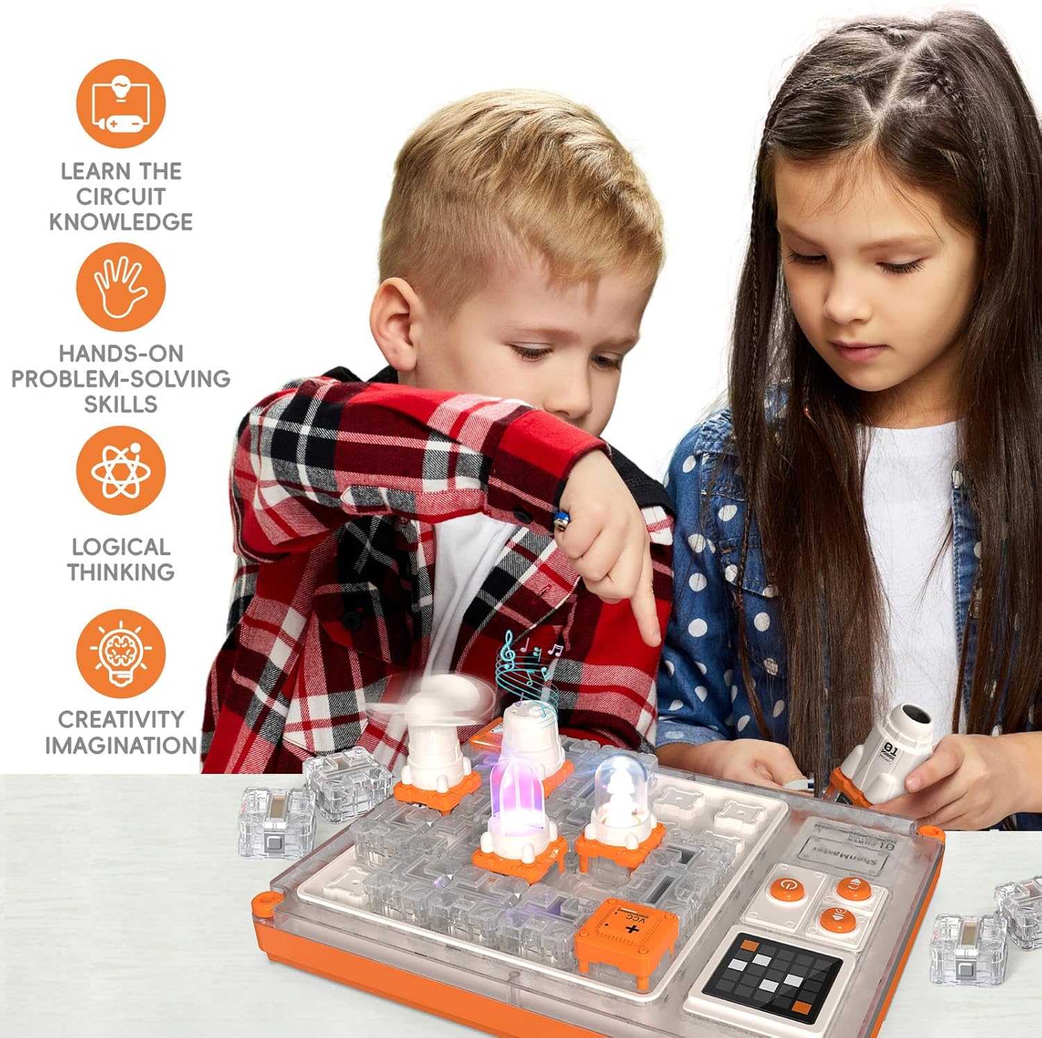 🔬 Kids Electronic Learning Kit - 500+ Circuit Experiments Rechargeable Set | Safe Low-Voltage Science Toy for Home & School