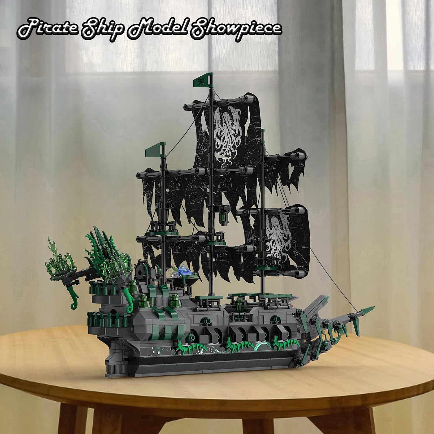 👻 Ghost Ship "Flying Dutchman" Building Set | LED Light Adult Model Kit