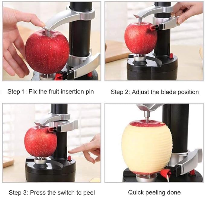 🥔 Electric Potato Peeler | 2-in-1 Automatic Fruit & Vegetable Peeler with Garlic Peeling Function