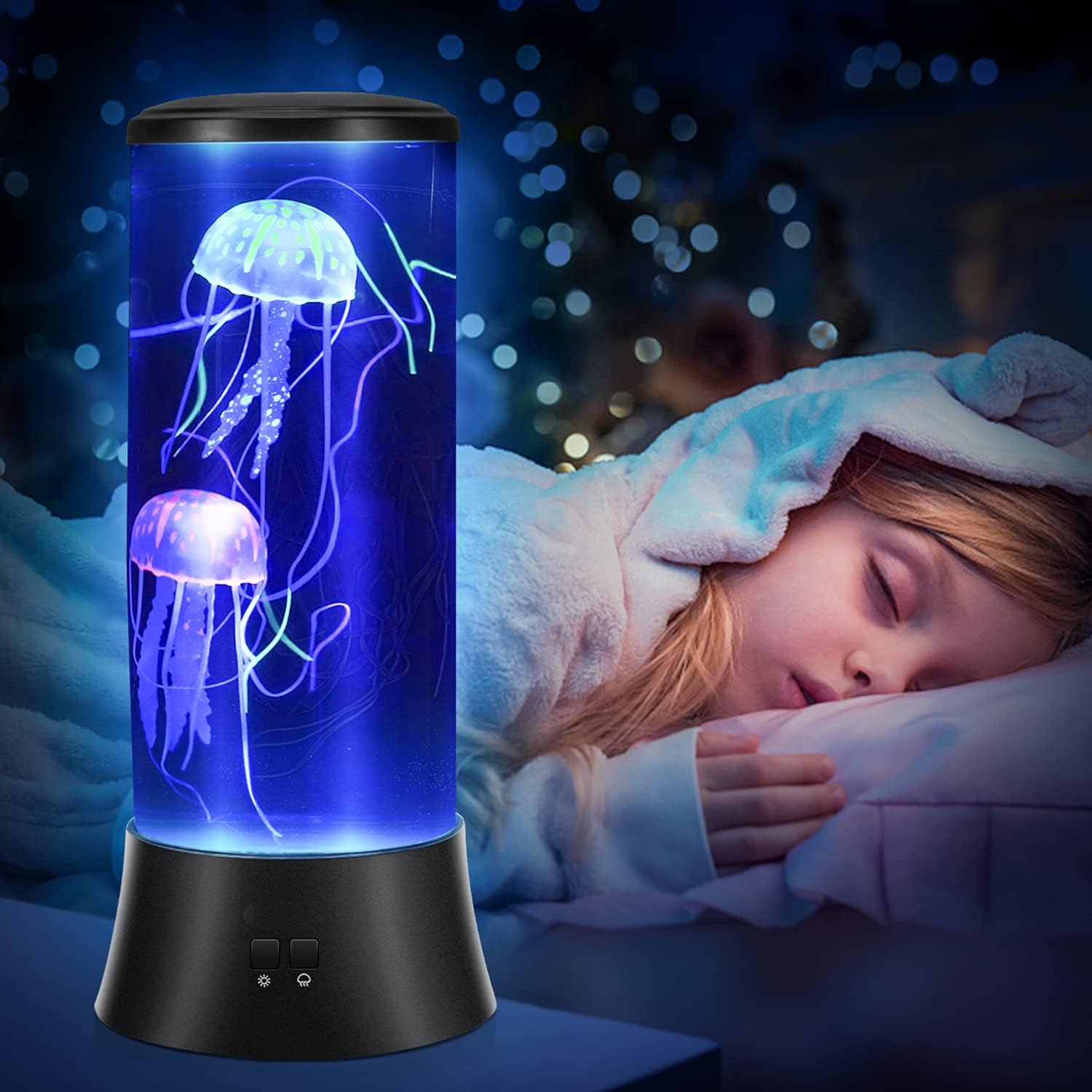 🪼 Floating Jellyfish Lamp | Automatic Color Changing LED Night Light, Ultra-Quiet Water Pump, Home Mood Decor & Holiday Gift