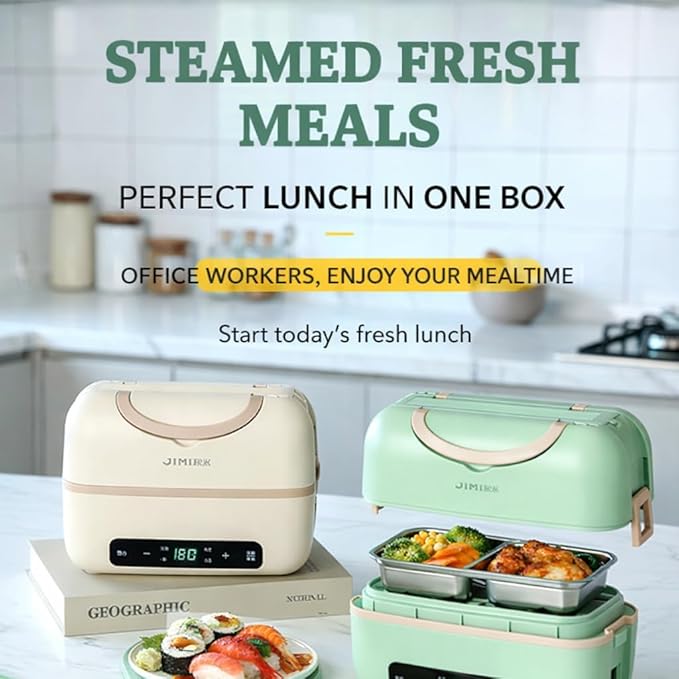 🟢 Electric Heating Lunch Box | Leakproof Insulated Food Warmer for Office/School/Picnic