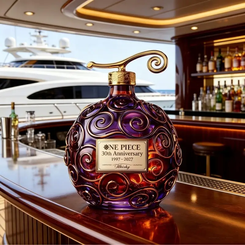 🌪️ Unique Swirl Ball Whiskey Decanter | Creative Glass Wine Bottle