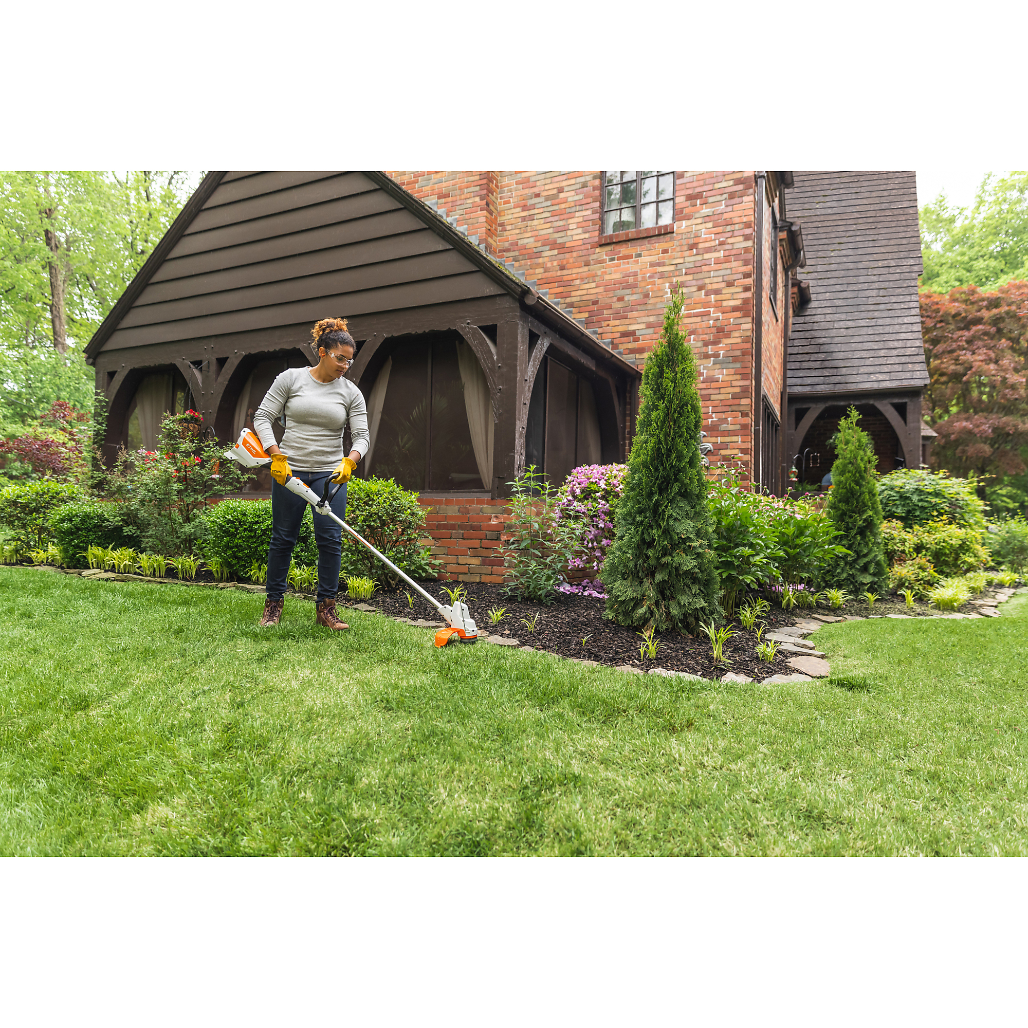 🌿 Battery-Powered Retractable Straight Shaft String Trimmer Kit - Adjustable Height for All Users