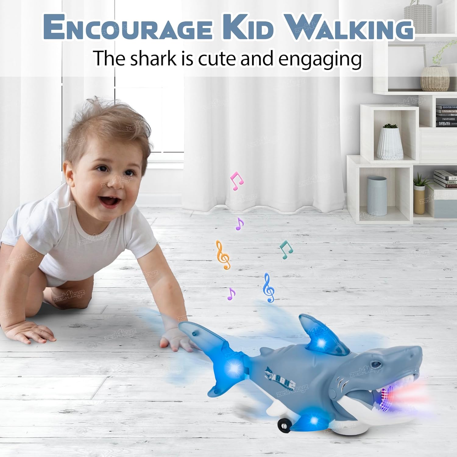 🦈 Musical Shark Toy with Lights & Projection